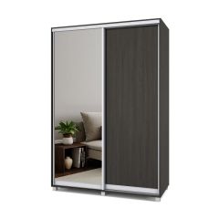 РОЛАНД Шкаф-купе с зеркалом Венге (600*1500) Р652 в Глазове - glazov.mebel24.online | фото