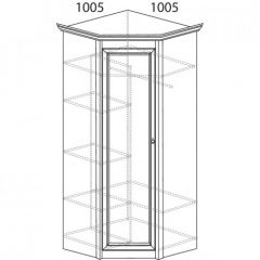 Шкаф угловой №662 "Флоренция" Фасад глухой (угол 1005*1005) Дуб оксфорд в Глазове - glazov.mebel24.online | фото 2