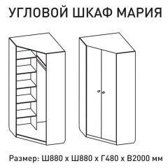 Шкаф угловой Мария 880*880 (ЛДСП 1 кат.) в Глазове - glazov.mebel24.online | фото 2