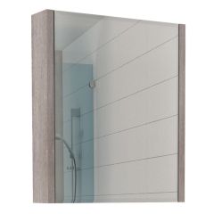 Шкаф-зеркало Quadro 60 Дуб серый левый/правый Домино (DQ1702HZ) в Глазове - glazov.mebel24.online | фото