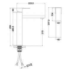 Смеситель д/ум MELANA-F610202 Cubo нерж.сталь, однорычажный, сатин, литой излив в Глазове - glazov.mebel24.online | фото 3