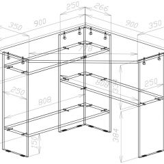 Стол письменный СП-2 (угловой) дуб грей в Глазове - glazov.mebel24.online | фото 3