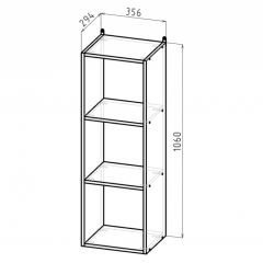 Стеллаж 3 секции (белый) в Глазове - glazov.mebel24.online | фото 2