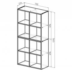 Стеллаж 8 секций (белый) в Глазове - glazov.mebel24.online | фото 2