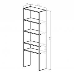 Стеллаж Элемент-1 (дуб сонома) в Глазове - glazov.mebel24.online | фото 2