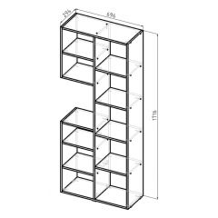 Стеллаж Элемент-2 (дуб сонома) в Глазове - glazov.mebel24.online | фото 5