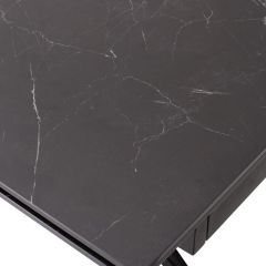 Стол FORIO 160 MATT BLACK MARBLE SOLID CERAMIC / BLACK, ®DISAUR в Глазове - glazov.mebel24.online | фото 9