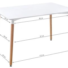 Стол деревянный Table 120 white / wood в Глазове - glazov.mebel24.online | фото 2