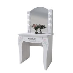 Стол туалетный Розалия №12 + ПОДСВЕТКА (лиственница белая, омела) в Глазове - glazov.mebel24.online | фото