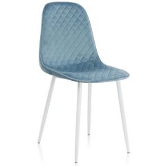 Стул на металлокаркасе на металлокаркасе Capri blue / white в Глазове - glazov.mebel24.online | фото