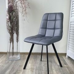 Стул CHILLI SQUARE HK017-09 серо-черничный, PU/ черный каркас М-City в Глазове - glazov.mebel24.online | фото 5