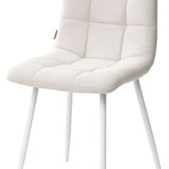 Стул CHILLI UF860-01B бежевый, ткань/белый каркас М-City в Глазове - glazov.mebel24.online | фото