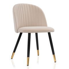 Стул на металлокаркасе Gabi beige / black / gold в Глазове - glazov.mebel24.online | фото