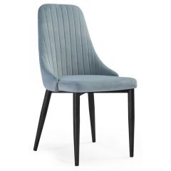 Стул на металлокаркасе Kora light blue / black в Глазове - glazov.mebel24.online | фото