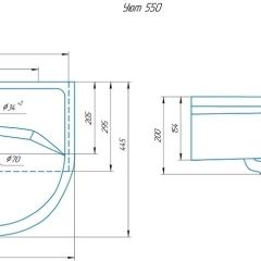 Умывальник мебельный "Уют 55" в Глазове - glazov.mebel24.online | фото 2