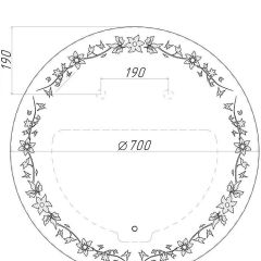 Зеркало Амстердам 700х700 с подсветкой Домино (GL7026Z) в Глазове - glazov.mebel24.online | фото 8