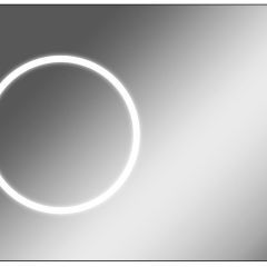 Зеркало Eclipse 100 black с подсветкой Sansa (SE1032Z) в Глазове - glazov.mebel24.online | фото