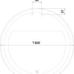 Зеркало Halo 600х600 с тёплой подсветкой Sansa (SH1065Z) в Глазове - glazov.mebel24.online | фото 2