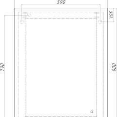 Зеркало Каракас 900х700 с подсветкой Домино (GL7043Z) в Глазове - glazov.mebel24.online | фото 8