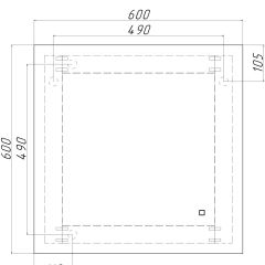 Зеркало Минск 600х600 с подсветкой Домино (GL7038Z) в Глазове - glazov.mebel24.online | фото 7