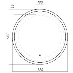 Зеркало Moon 72 white с подсветкой Sansa (SMo1046Z) в Глазове - glazov.mebel24.online | фото 8