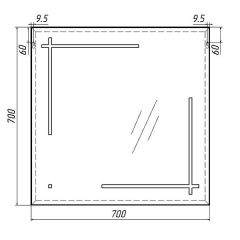 Зеркало Ray 70 black с подсветкой Sansa (SR1038Z) в Глазове - glazov.mebel24.online | фото 6