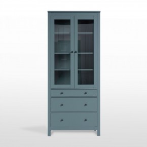 2.08.07.130.6 САГА шкаф с витриной 90 темно-бирюзовый RU в Глазове - glazov.mebel24.online | фото 2