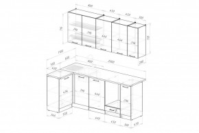 АСАЯ Кухонный гарнитур Прайм 2 400 (1100*2000 мм) ПМ в Глазове - glazov.mebel24.online | фото 2