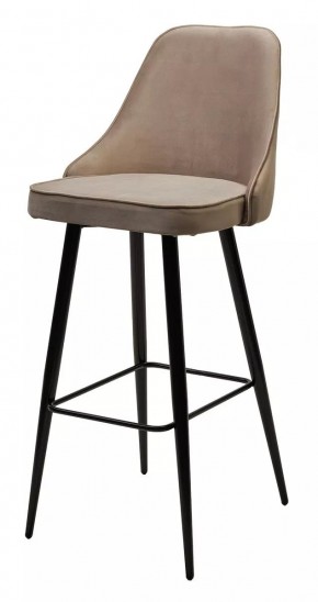 Барный стул NEPAL-BAR БЕЖЕВЫЙ #5, велюр/ черный каркас (H=78cm) М-City в Глазове - glazov.mebel24.online | фото 1