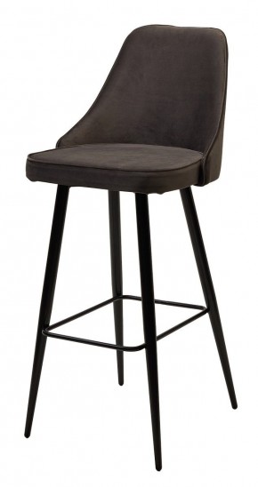 Барный стул NEPAL-BAR ГРАФИТ #14, велюр/ черный каркас (H=78cm) М-City в Глазове - glazov.mebel24.online | фото 4