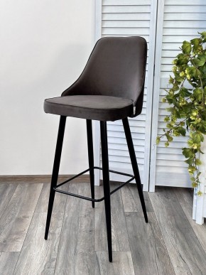 Барный стул NEPAL-BAR ГРАФИТ #14, велюр/ черный каркас (H=78cm) М-City в Глазове - glazov.mebel24.online | фото 6