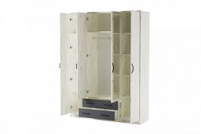 БЕАТРИС Шкаф Квадро (дуб крафт белый/антрацит) в Глазове - glazov.mebel24.online | фото 2