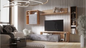 ДАЛЛАС Гостиная (модульная) цемент темный в Глазове - glazov.mebel24.online | фото