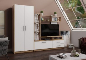 ДАРЬЯ Гостиная (Дуб Вотан/Белый глянец) в Глазове - glazov.mebel24.online | фото 1