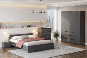 ДЕНВЕР Шкаф четырехстворчатый (Графит серый) в Глазове - glazov.mebel24.online | фото 3
