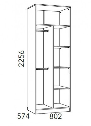 Детская Фанк Шкаф для одежды НМ 014.07 М в Глазове - glazov.mebel24.online | фото 3