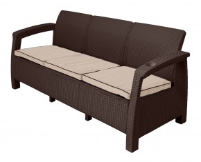 Диван Yalta Premium Sofa 3 Set (Ялта) шоколадный (+подушки под спину) в Глазове - glazov.mebel24.online | фото