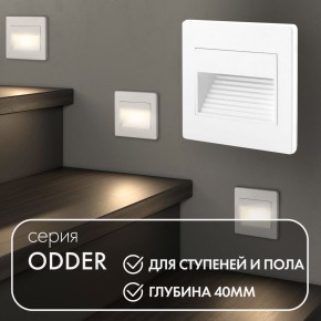 DK3050-WH Светильник встраиваемый в стену, IP 20, LED 3000, 1 Вт, белый, пластик в Глазове - glazov.mebel24.online | фото 5