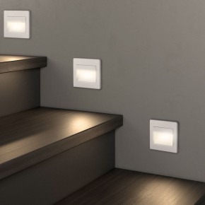 DK3050-WH Светильник встраиваемый в стену, IP 20, LED 3000, 1 Вт, белый, пластик в Глазове - glazov.mebel24.online | фото 6