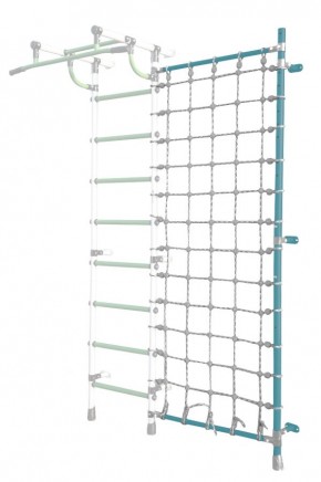 Дополнительная стойка к пристенному ДСК Pastel с сеткой для лазания, цв. бирюзовый в Глазове - glazov.mebel24.online | фото