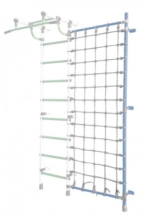 Дополнительная стойка к пристенному ДСК Pastel с сеткой для лазания, цв. голубой в Глазове - glazov.mebel24.online | фото