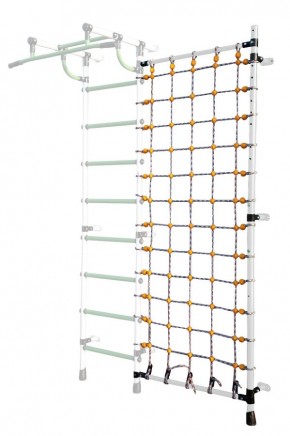 Дополнительная стойка к пристенному ДСК с сеткой для лазания, цв. белый в Глазове - glazov.mebel24.online | фото