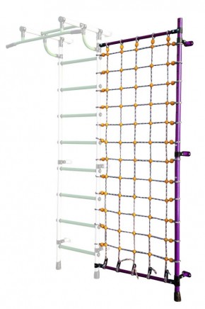 Дополнительная стойка к пристенному ДСК с сеткой для лазания, цв. фиолетовый в Глазове - glazov.mebel24.online | фото 1