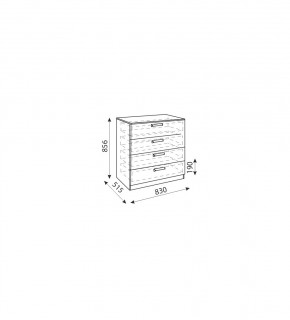 Дуглас (подростковая) М06 Комод в Глазове - glazov.mebel24.online | фото 2