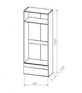 ГЕОМЕТРИЯ ГМТ.04 шкаф в Глазове - glazov.mebel24.online | фото 2