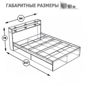 Камелия Кровать 0900, цвет венге/дуб лоредо, ШхГхВ 93,5х217х78,2 см., сп.м. 900х2000 мм., без матраса, основание есть в Глазове - glazov.mebel24.online | фото 4