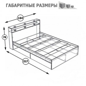 Камелия Кровать 1600, цвет белый, ШхГхВ 163,5х217х78,2 см., сп.м. 1600х2000 мм., без матраса, основание есть в Глазове - glazov.mebel24.online | фото 4