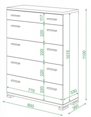Комод Домино нельсон КМ-1 в Глазове - glazov.mebel24.online | фото 2