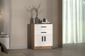 Комод Эконом (Дуб крафт золотой/Белый текстурный) в Глазове - glazov.mebel24.online | фото 3