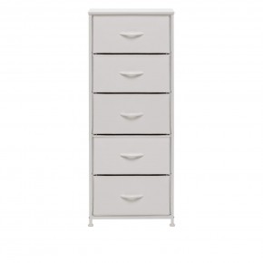 Комод Leset Линкс 5 ящ. (к/з), Каркас Белый, ящики Белые в Глазове - glazov.mebel24.online | фото 1